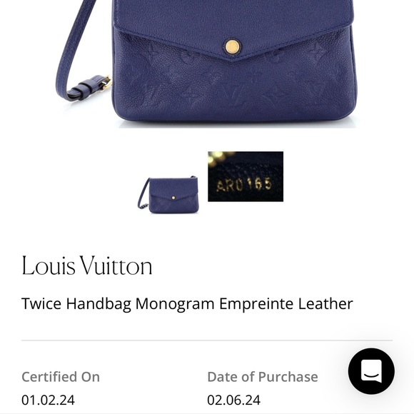 Louis Vuitton Twice Monogram Empreinte Crossbody Bag - Navy Blue - Picture 14 of 17